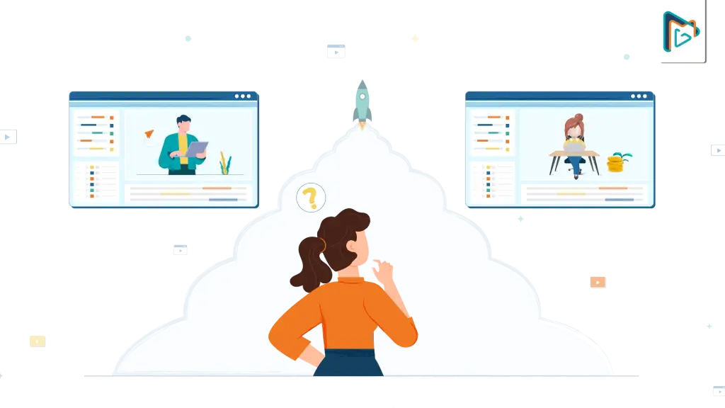 Visual comparison of 2D and 3D animation.