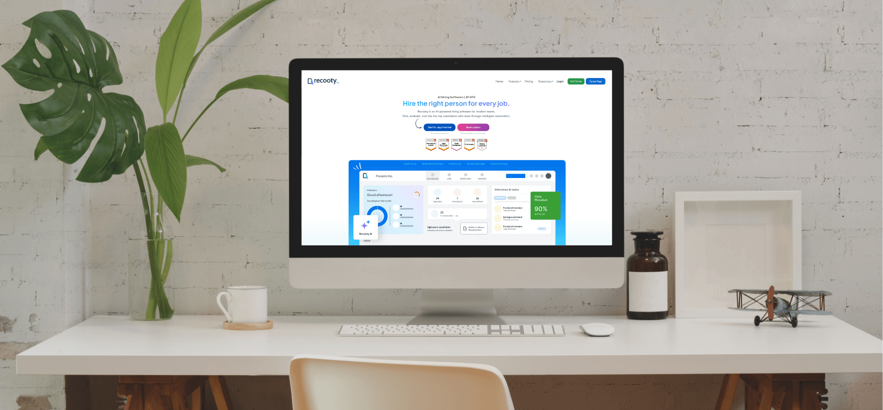 UI UX Case Study of Recooty - An AI Hiring Software