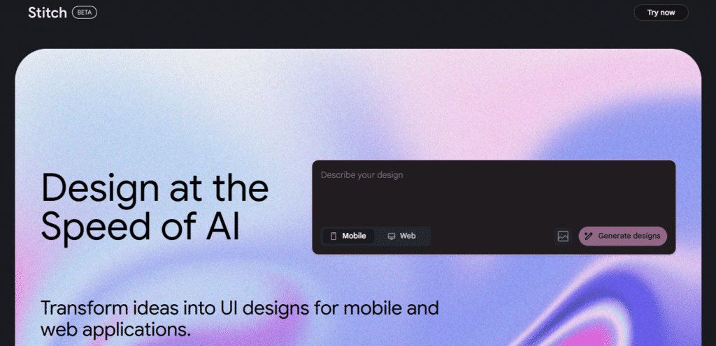 Best AI Tools for UI UX Design Google-Stitch-AI