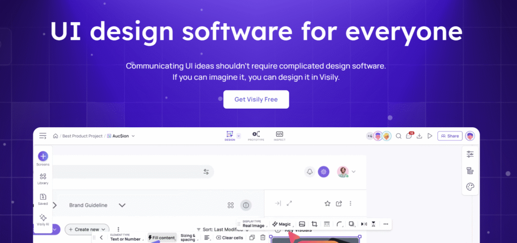 Best AI Tools for UI UX Design Visily-AI