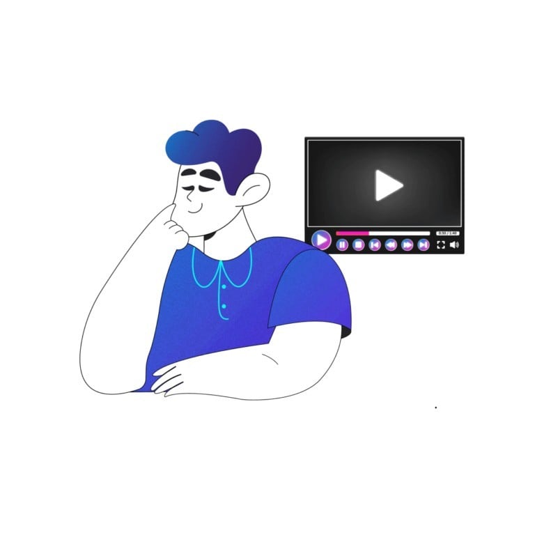 al illustration of hand drawing storyboard on tablet for explainer video design