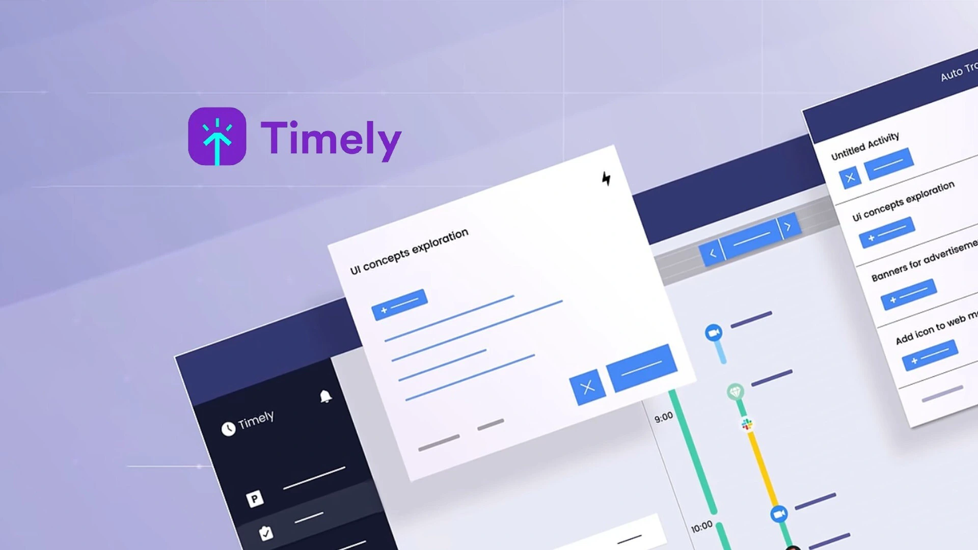 Timely project management dashboard showing tasks and timeline view