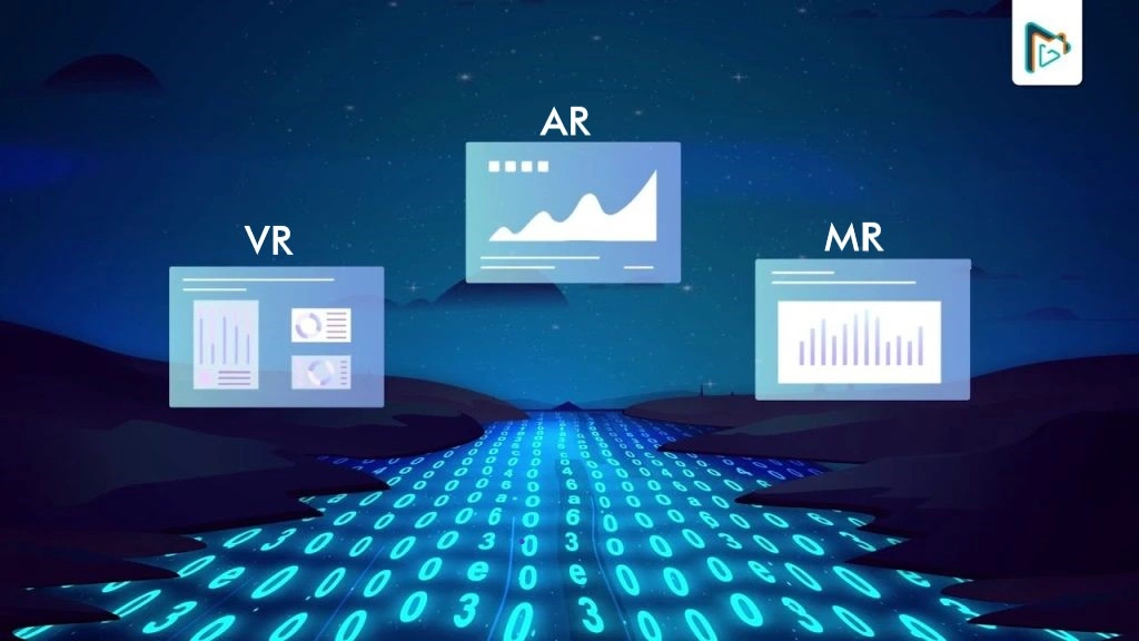 AR, VR, and MR data visualization in immersive digital environment