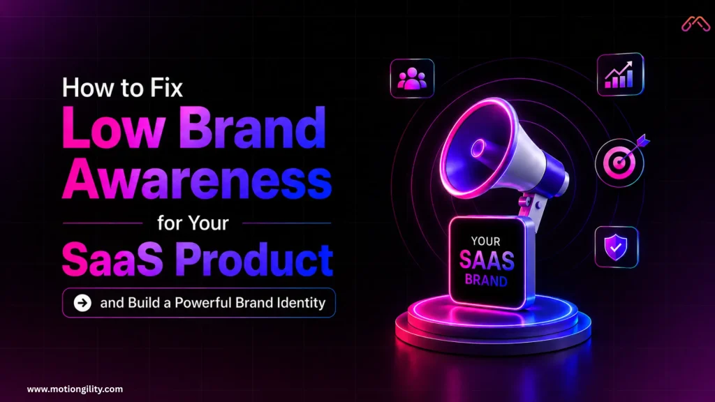 brand awareness hurting SaaS growth metrics with declining visibility, search volume, direct traffic, and higher customer acquisition costs.